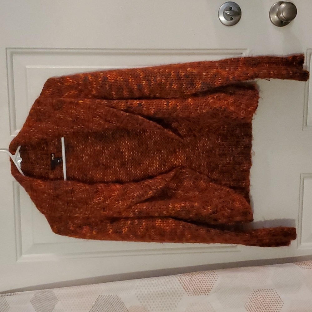 Chunky Burnt Orange Cardigan from H&M, medium